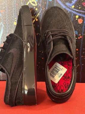 Nike Zoom Stefan Janoski Pony Hair Sneakers Black — Men's Size 9